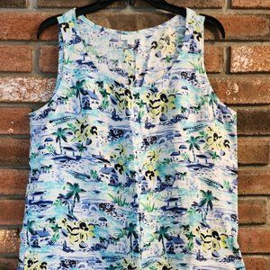 J. Jill Love Linen Tropical Floral Shift Dress